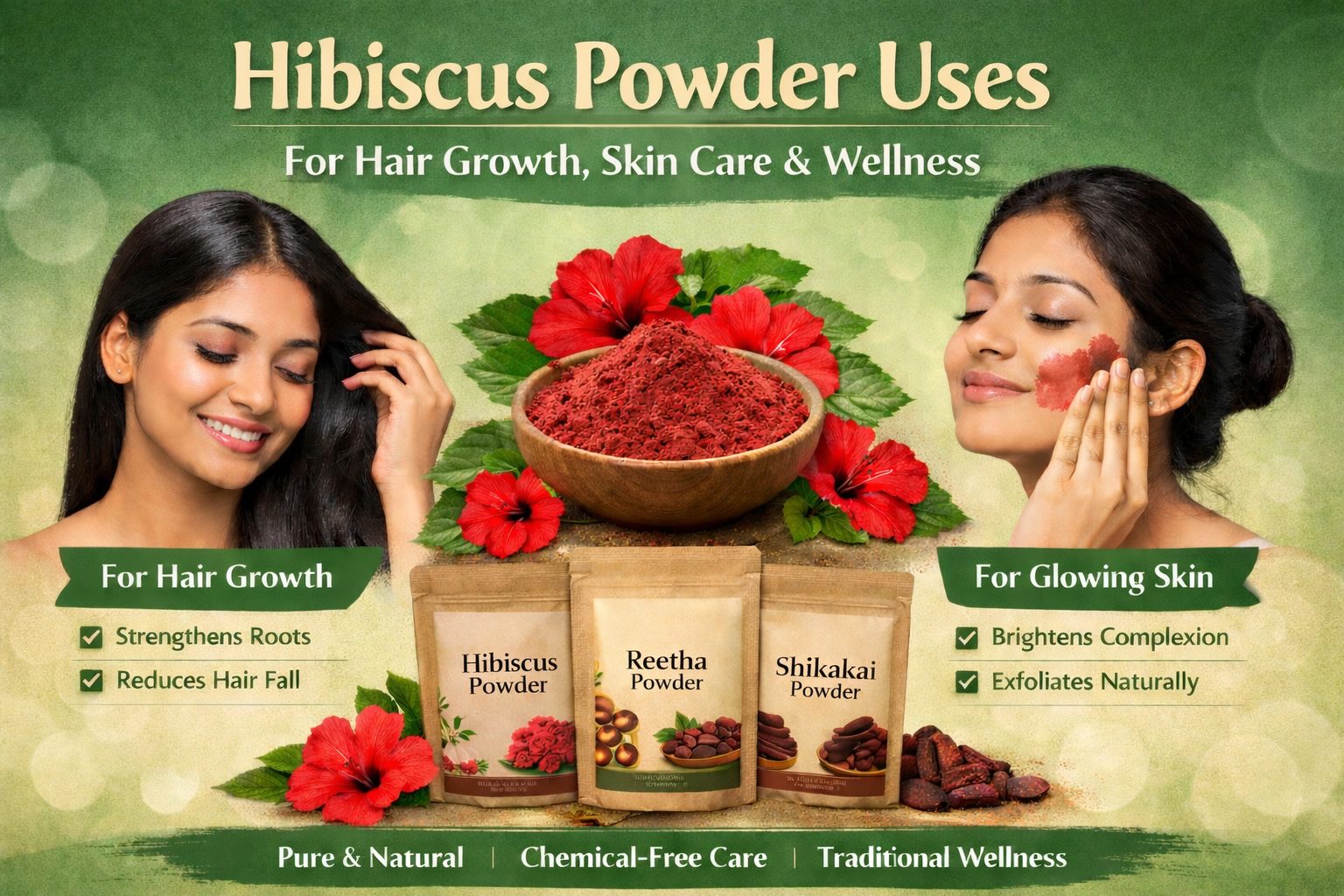 Hibiscus Powder Uses: Complete Guide for Hair Growth, Skin Care, and Health Benefits