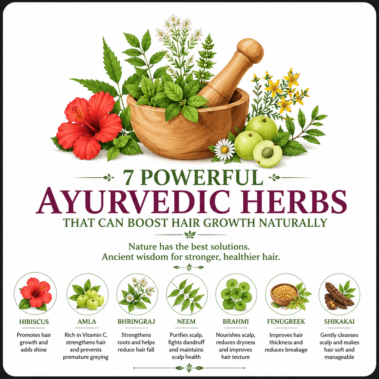 7 Powerful Ayurvedic Herbs That Can Boost Hair Growth Naturally