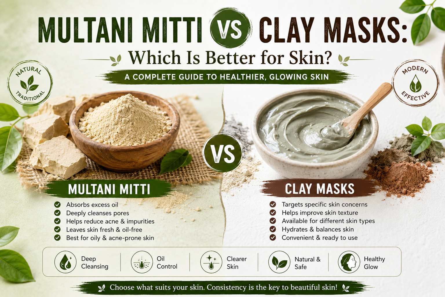 Multani Mitti vs Clay Masks